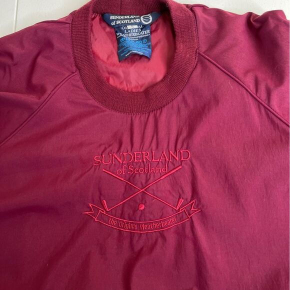 Vintage 80s Sunderland of Scotland Weatherbeater Maroon Rainwear Women XL Golf - Picture 6 of 14